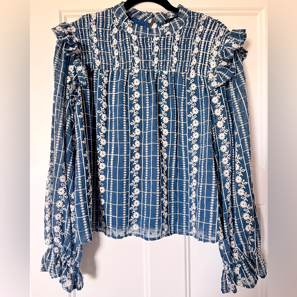 Vici Floral Stitched Blouse